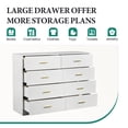 thumbnail image 3 of Aukfa Wood 8 Drawer Dresser, Chest of 8 Drawers for Bedroom Living Room,White, 3 of 7