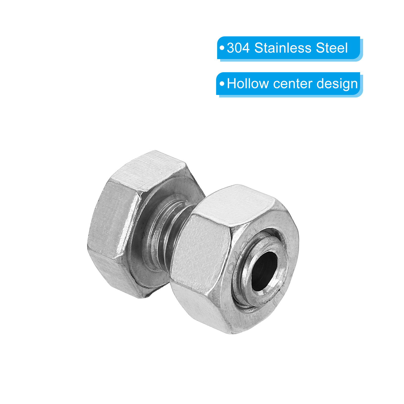 Plain Stainless Steel Hex, Hex Bolt, M10 X 35mm