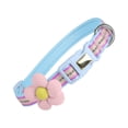 thumbnail image 2 of Taking the Collar for Walking Outside Dog Collar Cute Flower Design Outdoor Pet Restraint Safety Collar,Gifts for Pets and Pet Lovers(Blue,M), 2 of 3
