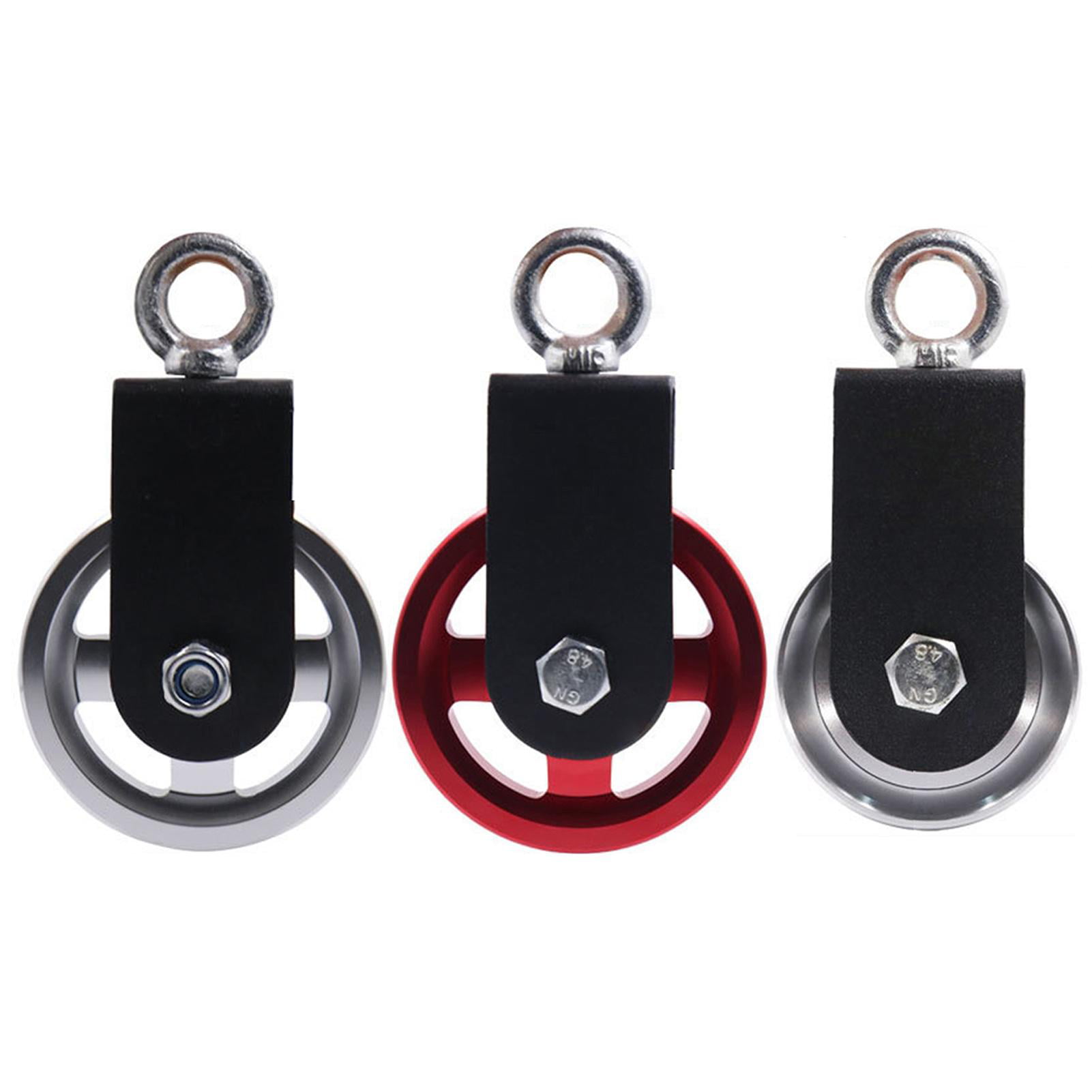 Fitness Cable Pulley Gym Pulley System Steel Wire Hanging Pulley Ultra-Quiet 840 Pounds Bearing Weight Convenient Installation Aluminum Alloy Rust Protection Sliding Doors Rolling Gates