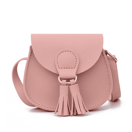 GASTROPOD Kids Purse Adjustable Strap Length Small Crossbody Bag Fashionable Tassels Crossbody Bag Pink