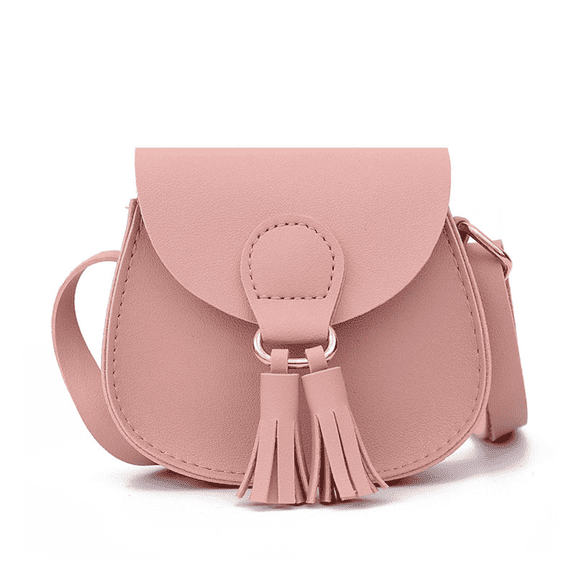 GASTROPOD Kids Purse Adjustable Strap Length Small Crossbody Bag Fashionable Tassels Crossbody Bag Pink