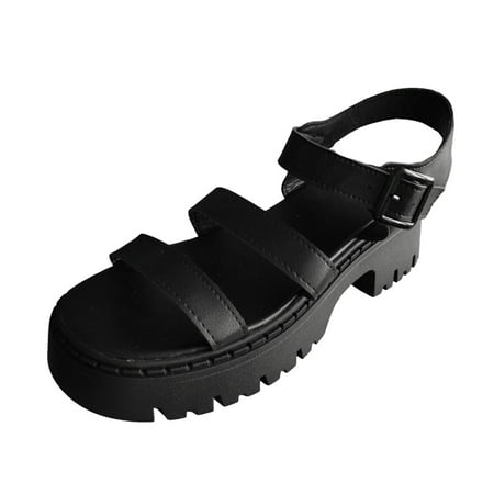 

PEASKJP Ladies Sandals Wide Width Womens Shoe Flat Braided & Rhinestone Comfortable Slingback Sandal (Black 8)