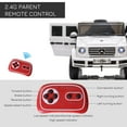 thumbnail image 4 of Kids Bikes Aosom 12V Kids Electric Car, Mercedes Benz G500 Licensed Battery Powered Ride on Truck for Kids with Remote Control, Headlights, Music, Suspension & Storage for Boys and Girls, White,Kids, 4 of 9