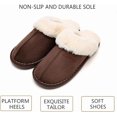 thumbnail image 2 of Pantuflas de mujer con espuma viscoelástica, suaves y sin cordones, forradas de gamuza y suela antideslizante, para interior y exterior., 2 of 5
