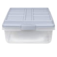 thumbnail image 3 of 40qt Clear Plastic Storage Bin with Gray HI-RISE Stackable Lid: Under Bed Utility Totes, Locking Handles, Snap Closure, 3 of 9