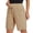 Brown, variant on Women's Long Shorts 9" Quick Dry Hiking Bermuda Cargo for curvy Lightweight knee Length Shorts w Pockets Black Size M