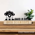 thumbnail image 5 of Craftnamesign Custom Wooden Data Scientist Desk Name Plate, Scientist Metal Nameplate for desk, 5 of 5