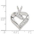 thumbnail image 2 of FB Jewels Sterling Silver CZ Heart Pendant, 2 of 2