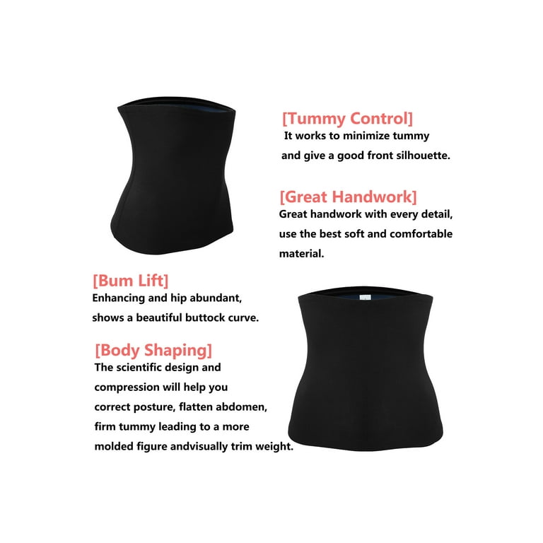 LELINTA Shaper Premium Waist Trimmer for Women, Waist Trainer Sauna Belt,  Neoprene-Free Waist Cincher Shapewear Top, Sauna Slimming Belt,Black Plus  Size S-3XL 