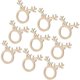 thumbnail image 1 of 30 pcs Christmas pure horn napkin rings wooden napkin holder dining table decoration for lunch dinner hotel home, 1 of 5
