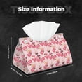 thumbnail image 5 of Zufioo Summer Flamingo Print Long Leather Tissue Bag, PVC Waterproof Napkin Facial Tissue Organizer Dispenser for Living Room, Office, Desk, 5 of 7