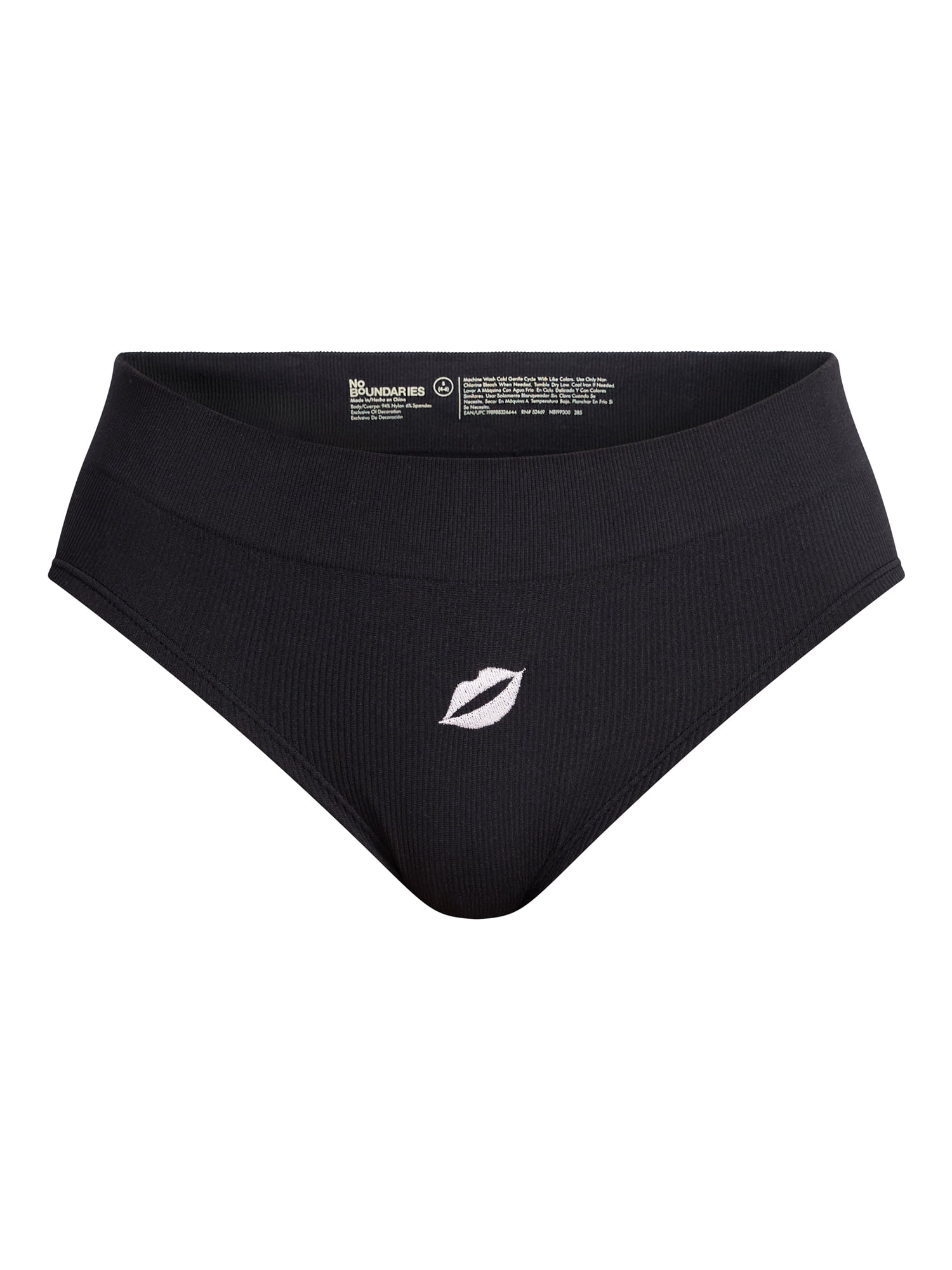 No Boundaries Seamless Ribbed Hipster Panties, 3-Pack, Women’s, Sizes XS-XXXL