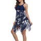 thumbnail image 3 of VISgogo - Conjunto de tankini informal para mujer, tops de malla con estampado floral y bragas de color sólido VISgogo moda, 3 of 9