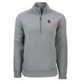 thumbnail image 2 of Men's Cutter & Buck  Gray Boston Red Sox Cooperstown Collection Roam Eco Recycled Quarter-Zip Pullover, 2 of 3