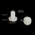 thumbnail image 2 of Unique Bargains Nylon Machine Screws, M5x8mm Slotted Pan Head Fasteners Bolts, White 50Pack, 2 of 4