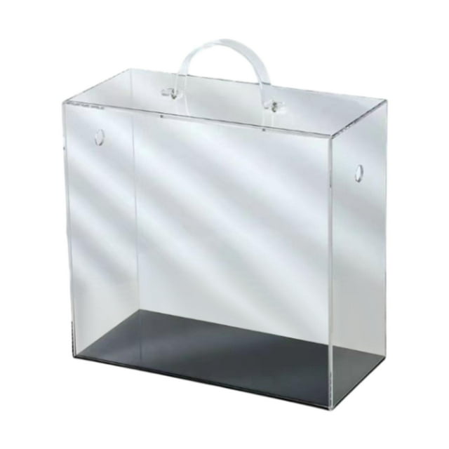 Caja de flores de acrílico transparente Strade Fareast Limited impermeable reutilizable 35x17x30cm