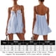 thumbnail image 2 of Vestido de correa de espagueti de diamantes de imitación Mini vestido de verano sexy para fiesta (Azul claro M) FLhrweasw Para estrenar, 2 of 8