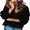 Z Black, variant on DOKOTOO Sweaters for Women V Neck Long Sleeve Crochet Knit Pullover Lightweight Sweater Drop Shoulder Casual Fall Winter Tops S-2XL