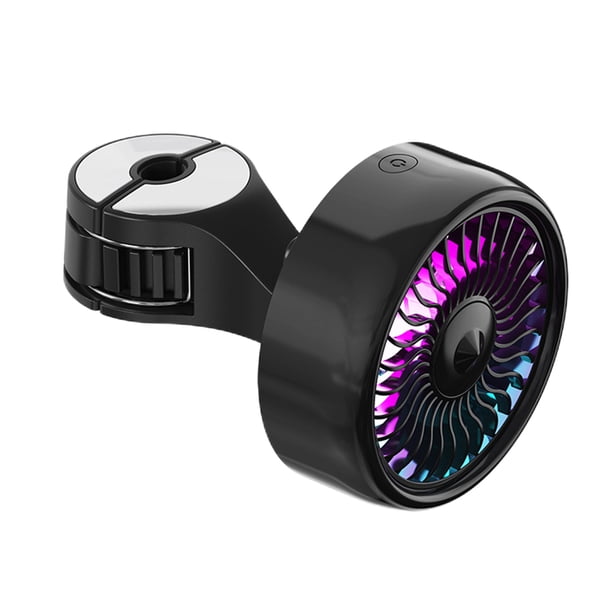 Ventilador Circulador Aire Con Carga USB Circulador Coche Eléctrico RGB (negro)
