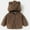Coffee, variant on TMOYZQ Baby Girls Boys Fleece Hooded Jacket Zip Up Teddy Coat Winter Warm Bear Ear Cute Jackets Casual Fall Soft Thin Outerwear, 6M-5Y on Clearance