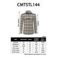 thumbnail image 6 of H2H Mens Casual Slim Fit Check Patterned Shirts Long Sleeve BLUEBLACK US XL/ASIA 2XL (CMTSTL144), 6 of 6