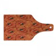 thumbnail image 1 of Orange Cutting Board, Poppy Flower Series Blossoms Romance Bohemian Design Print, Decorative Tempered Glass Cutting and Serving Board, Wine Bottle Shape, Burnt Orange Yellow, by Ambesonne, 1 of 1