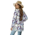 thumbnail image 3 of SCRAWLGOD Hummingbird Women's Cardigan Sweaters Lightweight Coat for Women Casual Long Sleeve Sweatshirt Cardigan Women Open Front Size L Comfy Cardigans for Women Travel, 3 of 7