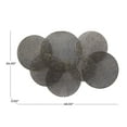 thumbnail image 4 of DecMode Black Metal Geometric Overlapping Perforated Plate Wall Decor, 4 of 12