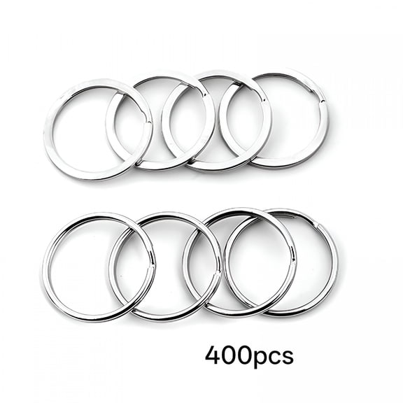 DESIGNICE 400Pcs Key Rings Metal Small Key Rings Diy Keychain Rings Metal Round Key Rings O-Shaped Rings