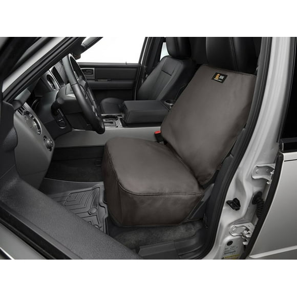 Weathertech Seat Cover SPB002CO Bucket Seat With Headrest; Polycotton Twill; Cocoa; Single; Semi-Custom
