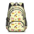 thumbnail image 2 of Australian Shepherd and Floral Backpack for School, Cute School Bag with Adjustable Shoulder Straps and Padded Back, 16.9"x12.6"x5.9", 2 of 5