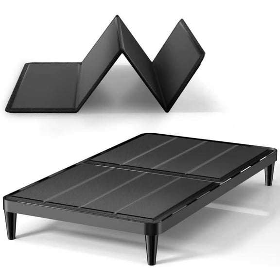 Full Size 10MM Folding Spring Box Bunkie Board, Light & Thin Breathable Bed Support Slats