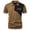Coffee, variant on Men's Polo Shirts Short Sleeve Golf T Shirt Summer Color Blocked Pattern Lapel Top Polo Shirt