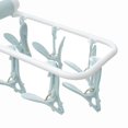 thumbnail image 2 of Percha multifuncional para ahorrar espacio, rejilla de secado de ropa plegable a prueba de viento (azul), 12 clips, clips plegables, ropa para adultos que cuelga a prueba de viento, 2 of 5