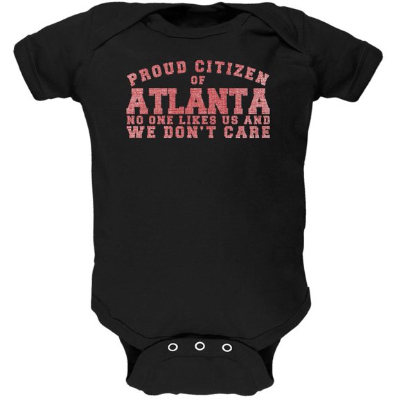 Proud No One Likes Atlanta Black Soft Baby One Piece - 12-18 months