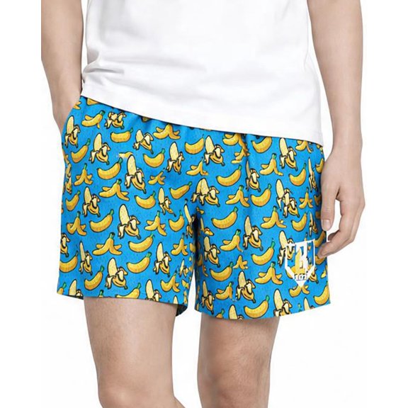 Shorts Juveniles de Béisbol Lifestyle Talla Grande Azul con Estampado de Plátano