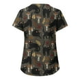 thumbnail image 4 of Womens Camo Blouses Short Sleeve Camouflage Print with Pockets T Shirt Summer V Neck Casual Loose Fit Tops 2026, 4 of 4