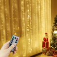 thumbnail image 2 of Christmas Decoration 3-6M LED 8 Mode USB Curtain Fairy Lights String Garland Wedding Party Holiday Halloween Home Bedroom Light, 2 of 4