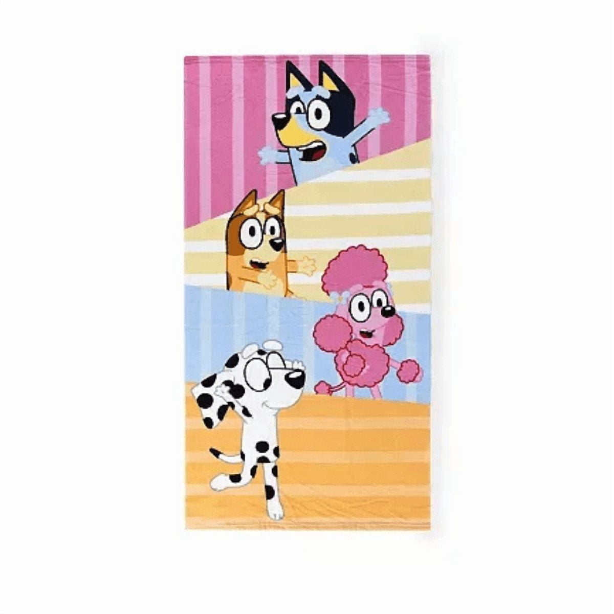 Bluey Kids Bath Towel & Sponge Set, 25x50 Polyester Towel with Bath Buddy