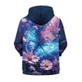 thumbnail image 2 of chaqlin Butterfly Hoodies for Girls 11-13 Trendy Y2K Zip Up Hoodie Flowers Long Sleeve Sweatshirts Jackets Lightweight Loose Hooded Coat with Pocket, 2 of 7