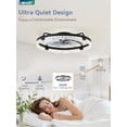 thumbnail image 4 of Ventilador de techo LEDIARY de 24 pulgadas con luz regulable negra, 4 of 8