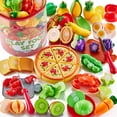 thumbnail image 1 of Set de comida Pretend Play Shimirth, 67 unidades, para cocina infantil, 1 of 6