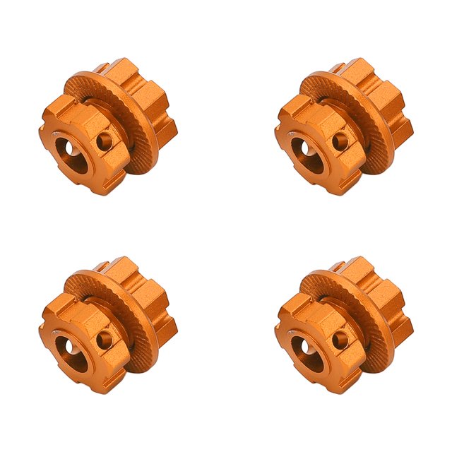 Buje Hexagonal De Rueda RC De 4 Piezas, Tuerca Hexagonal De aleación De Aluminio De 17 Mm Con Pasadores Adaptador De Cubo Hexagonal De Tracción De Rueda Para Piezas De