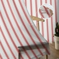thumbnail image 5 of Red Striped Sheer Curtains 84 Inches Long 2 Panels Set, Window Sheer Curtains for Living Room/Bedroom, Red White Stripes Farmhouse Light Filtering Rod Pocket Curtain 52'' x 84'' x 2, 5 of 7