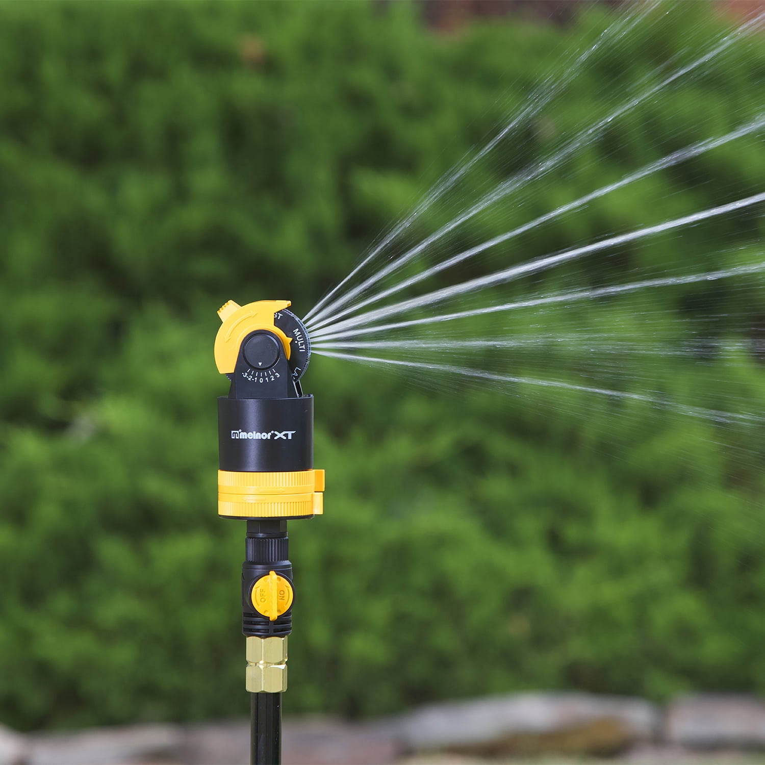 Melnor 6 Pattern Turbo Rotary Sprinkler with Flow Control on Tripod