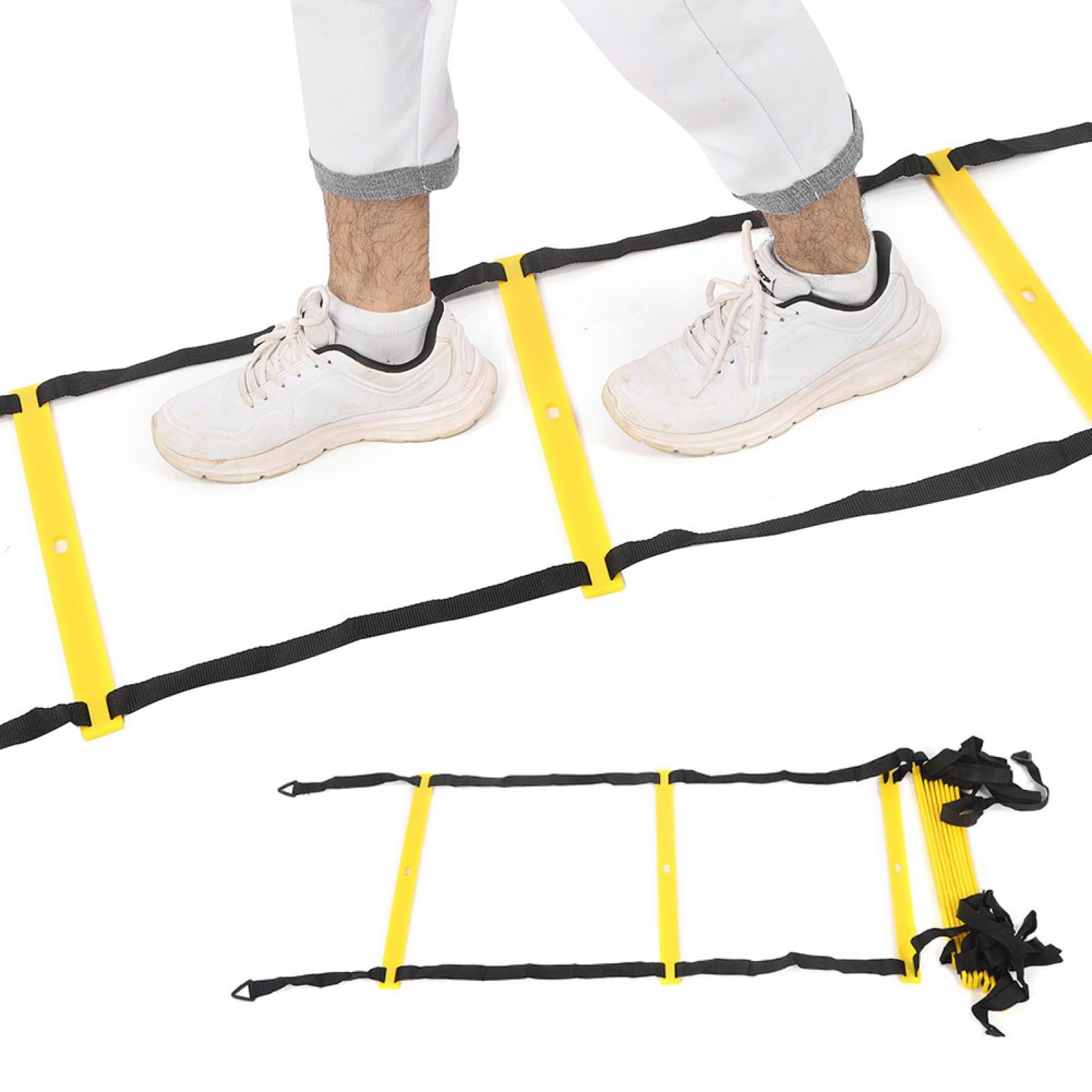 NFTIGB 12 Rung Running Competition Football Training Warm Up Speed Reinforced Soft Agile Step Ladder
