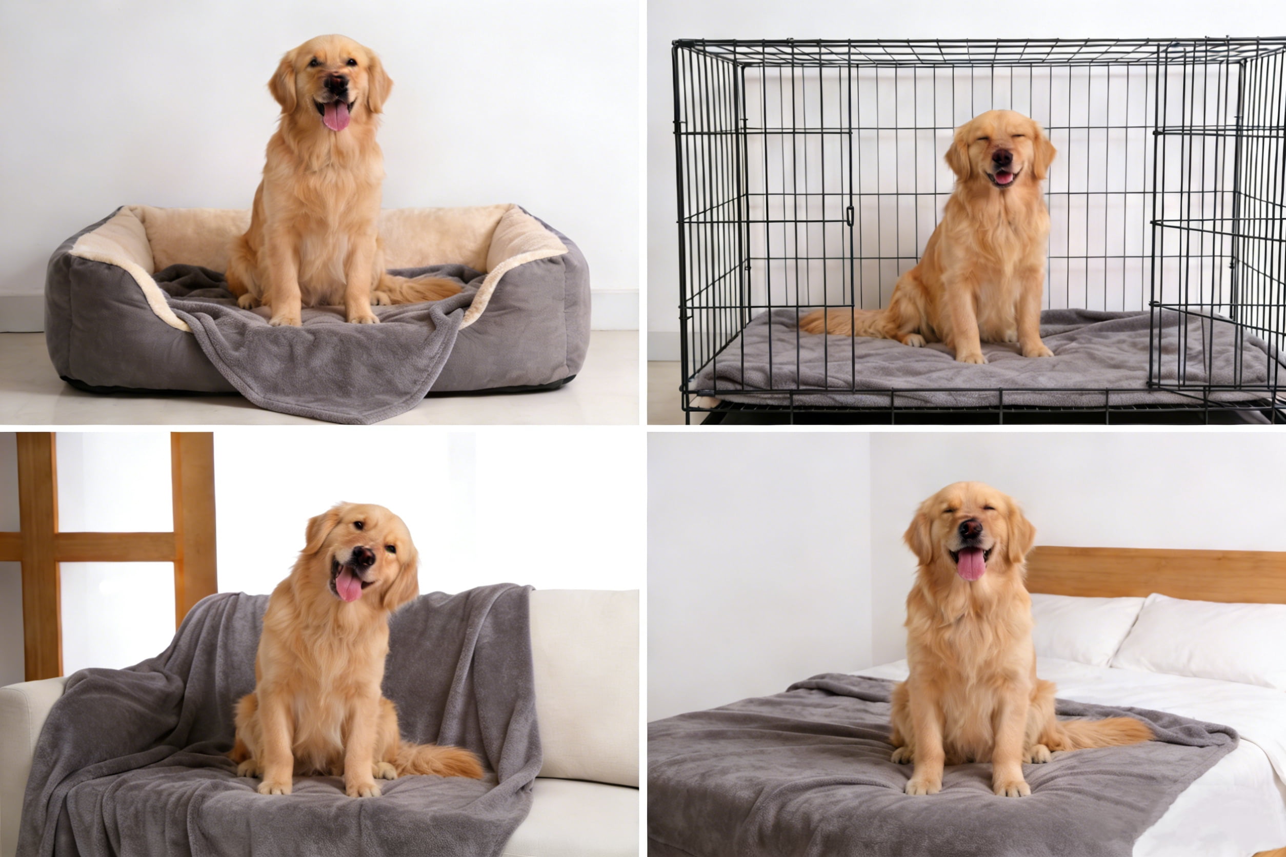 Dog Blanket Washable 150 x 200 cm Grey Flannel Pet Blanket Soft Cozy Throw for Large Dogs Cat Puppy for Bed Sofa Crate Car