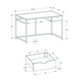 thumbnail image 3 of Computer Desk - 1 Storage Drawer / Metal Frame - 42"L - White / Silver, 3 of 4