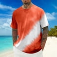 thumbnail image 2 of JAJAHO Mens Tie Dye T Shirt Raglan Short Sleeve Casual Loose Fit Crew Neck Graphic Tee Soft Daily Wear Summer Beach Shirts Comfortable Tops, 2 of 4